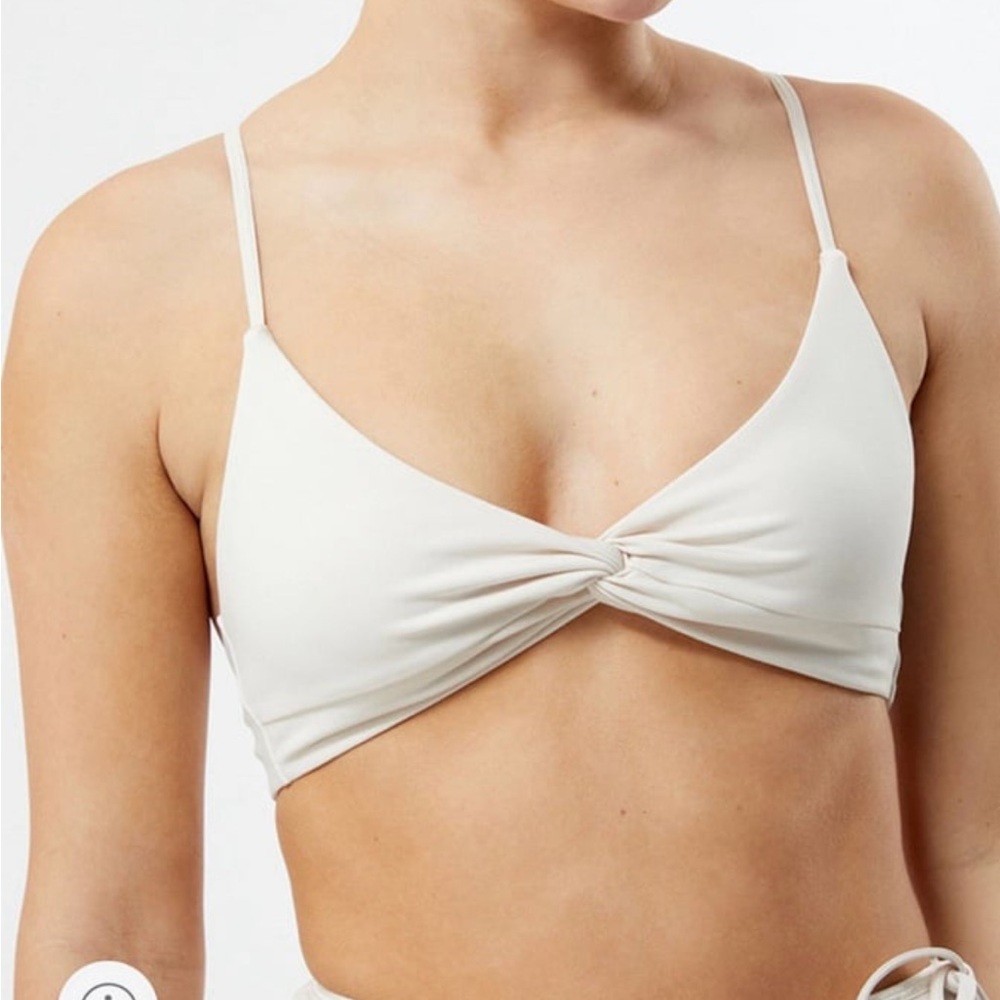 PacSun Cream Twist-Front Bralette